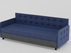 sofa swmmeble Sofa Jednoosobowa Z Pojemnikiem Na Pościel I Pikowanymi Bokami